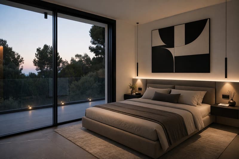 Villa contemporanea con piscina a sfioro e vista mare sulla Riviera ligure (11)