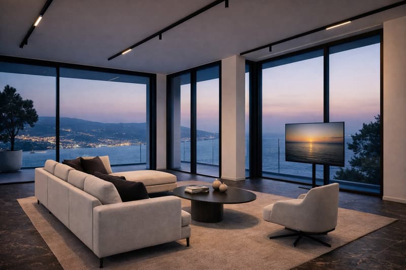 Villa contemporanea con piscina a sfioro e vista mare sulla Riviera ligure (7)