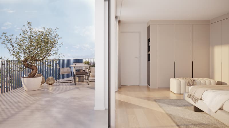 Schlafzimmer / Terrasse