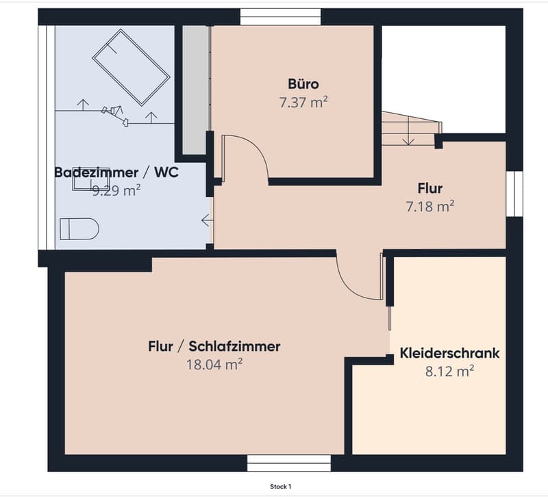 Bathroom, WC, Office, Closet, Bedroom