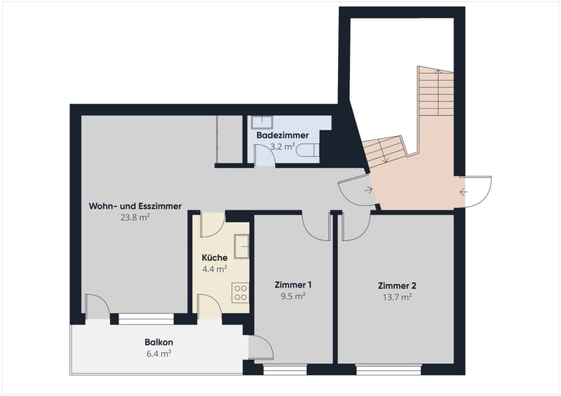 Appartement 3 pièces rénové avec vue panoramique à Biel (16)