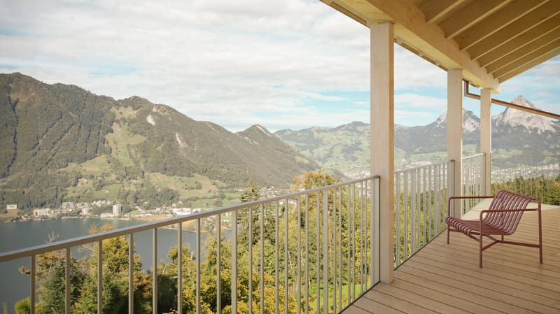 Neubau-Maisonette-Wohnung mit See- und Bergsicht in Seelisberg (5)