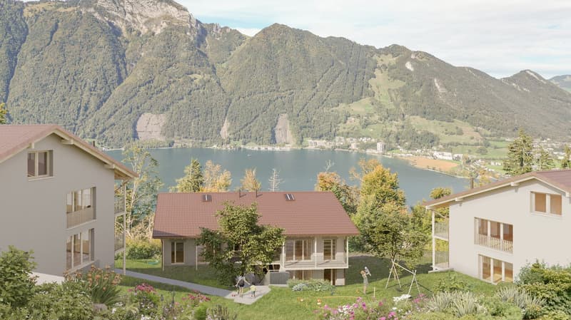Neubau-Maisonette-Wohnung mit See- und Bergsicht in Seelisberg (3)