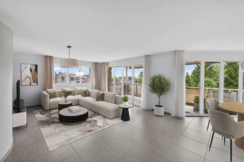 Ruhig wohnen, zentral leben – sonniger Balkon mit schönem Weitblick (2)