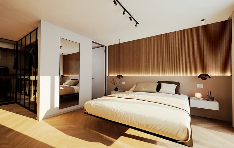 Appartamento di 5.5 locali piano terra con giardino di 200 m2 in nuova costruzione di pregio (7)