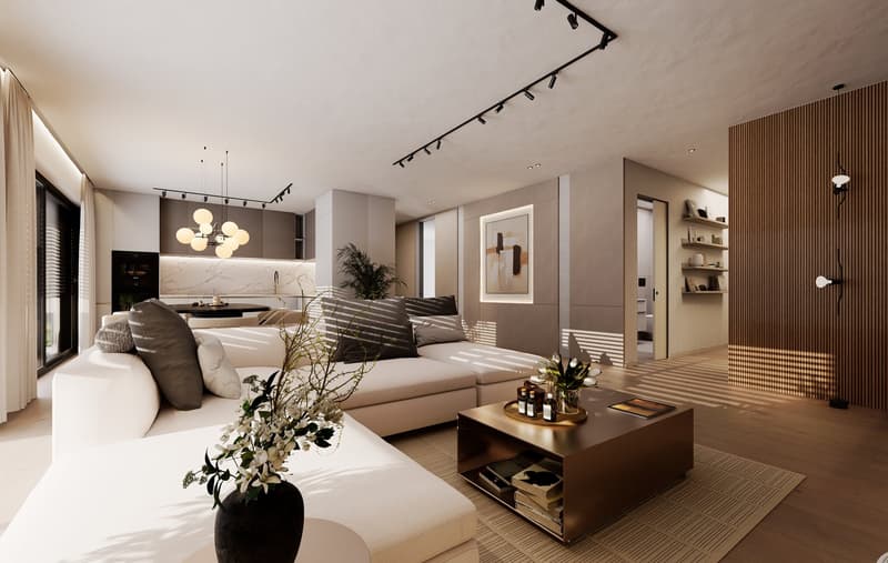 Appartamento di 5.5 locali piano terra con giardino di 200 m2 in nuova costruzione di pregio (10)