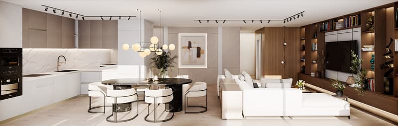 Appartamento di 5.5 locali piano terra con giardino di 200 m2 in nuova costruzione di pregio (11)