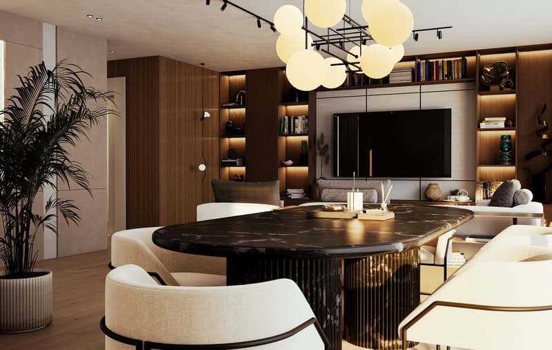 Appartamento di 5.5 locali piano terra con giardino di 200 m2 in nuova costruzione di pregio (4)