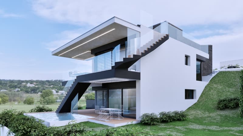 Villa moderna di design con piscina a Villa Luganese da edificare! (4)