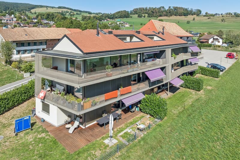 Sublime attique en duplex avec vue imprenable sur le lac de la Gruyère (10)