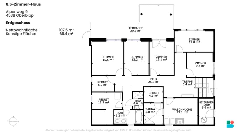 7.5-Zimmer-Villa mit unverbaubarem Alpenblick und Baulandparzelle (9)