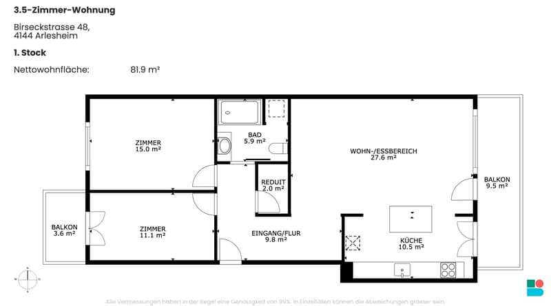 Schöne 3.5-Zimmer-Wohnung in Arlesheim (9)