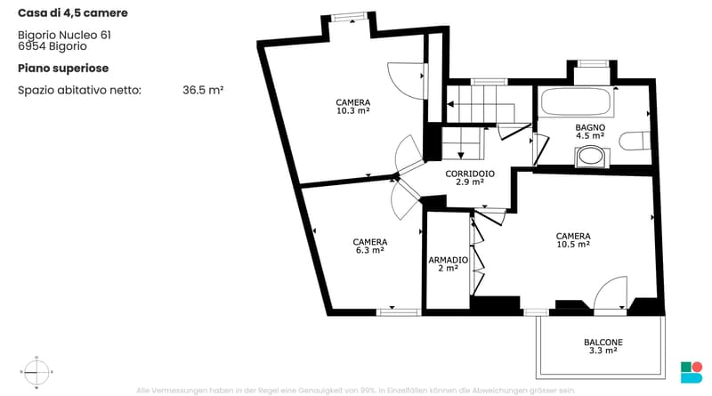 Accogliente Casa di 4.5 locali a Bigorio (10)