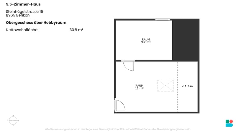 5.5-Zimmer-Wohnhaus mit Bürogebäude und Bauland in der Kernzone (12)
