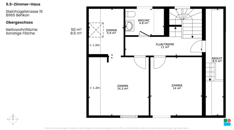 5.5-Zimmer-Wohnhaus mit Bürogebäude und Bauland in der Kernzone (10)