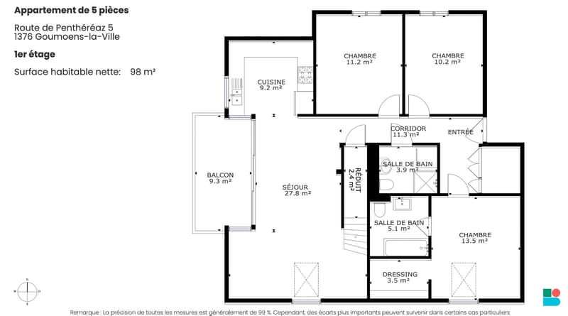Magnifique appartement de 5 pièces en attique à Goumoens-la-Ville (9)