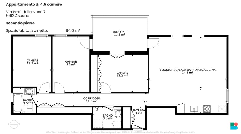Elegante appartamento di 4.5 locali in ottima posizione ad Ascona (9)