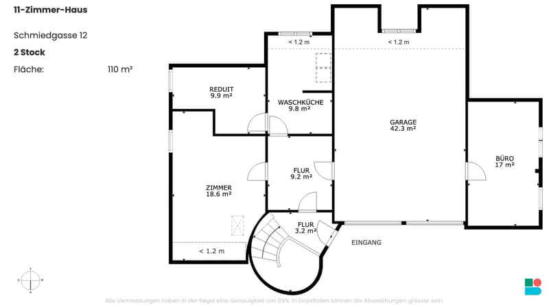 11-Zimmer-Liegenschaft mit 2 Wohnungen und Baupotenzial in Wassen (UR) (9)
