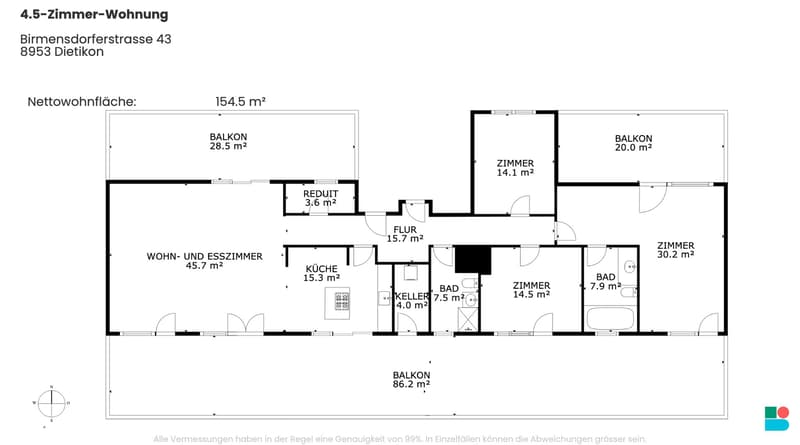 Moderne 4.5-Zimmer-Wohnung in Dietikon inkl. Hobbyraum (9)