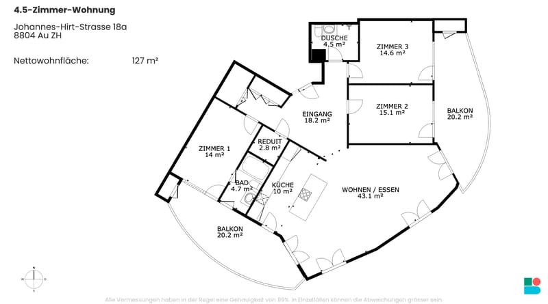 Moderne 4.5-Zimmer-Wohnung mit Seesicht in Au ZH (9)