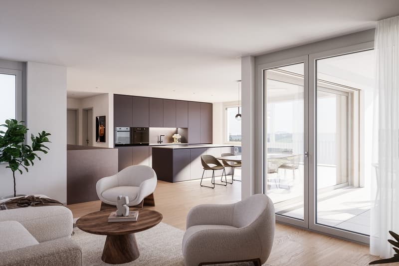Appartement d'attique exclusif de 4,5 pièces à la meilleure situation en pente à Widen (5)