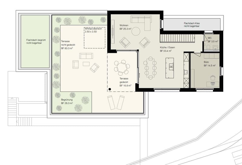 Appartement d'attique exclusif de 4,5 pièces à la meilleure situation en pente à Widen (8)