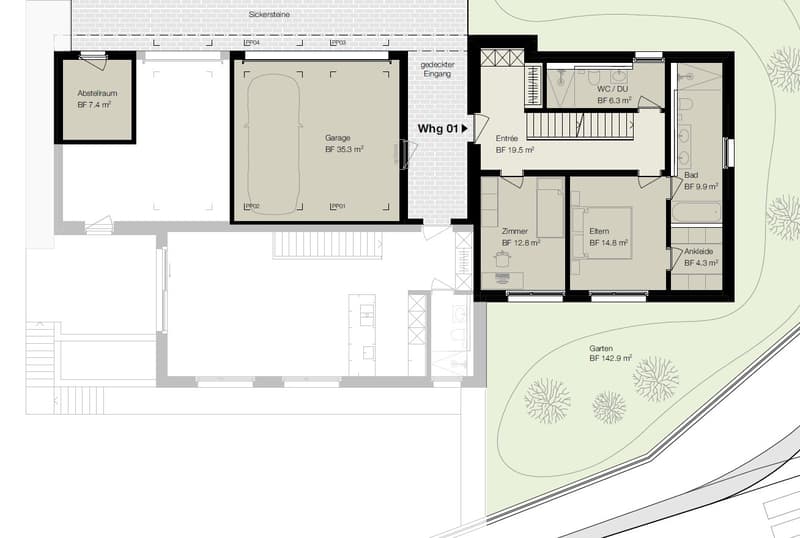 Appartement d'attique exclusif de 4,5 pièces à la meilleure situation en pente à Widen (9)