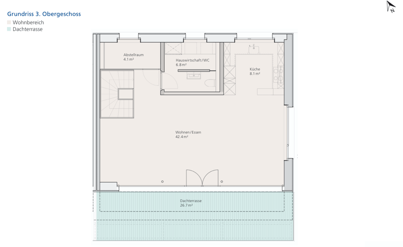Moderne 4.5-Zimmer-Attika-Maisonette in ökologischer Vorzeige-Siedlung mit grosser Terrasse (16)