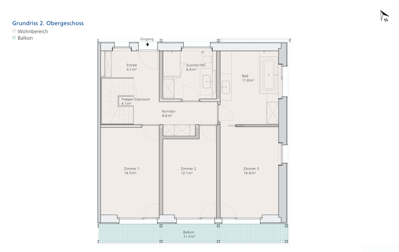 Moderne 4.5-Zimmer-Attika-Maisonette in ökologischer Vorzeige-Siedlung mit grosser Terrasse (15)