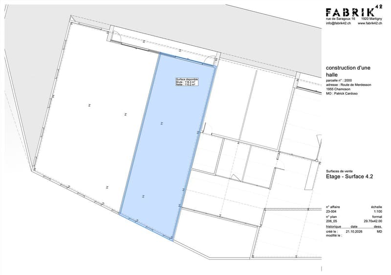 Espaces professionnels à louer de 116 m² (2)