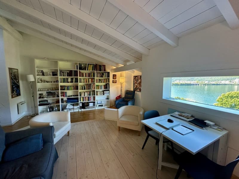 Résidence secondaire – Maison élégante, attenante, directement sur le lac à Bissone (9)