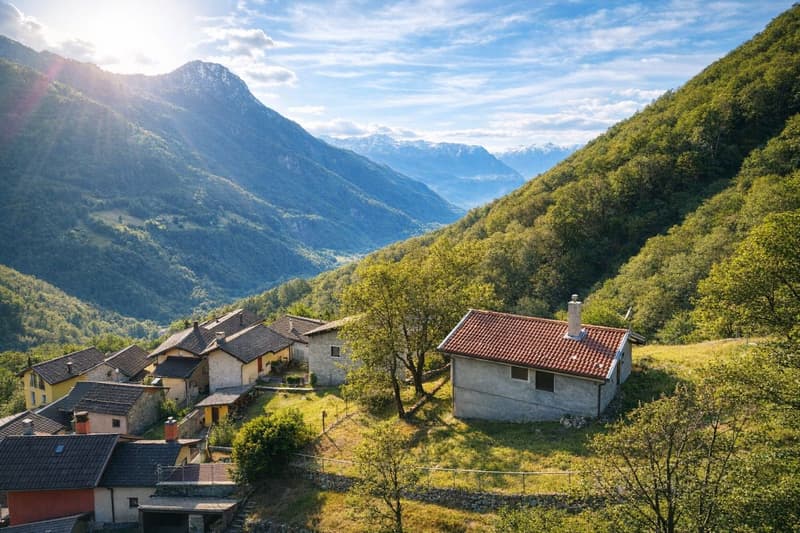 Typisches Berghaus im Val Morobbia (1)