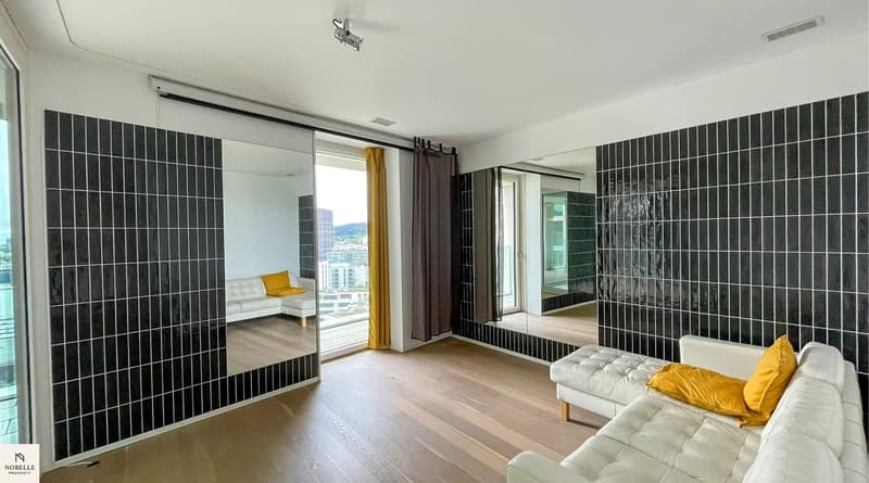Moderne 2.5-Zimmer-Wohnung im 13. Stock mit atemberaubendem Stadtblick – Glattpark, Zürich (1)