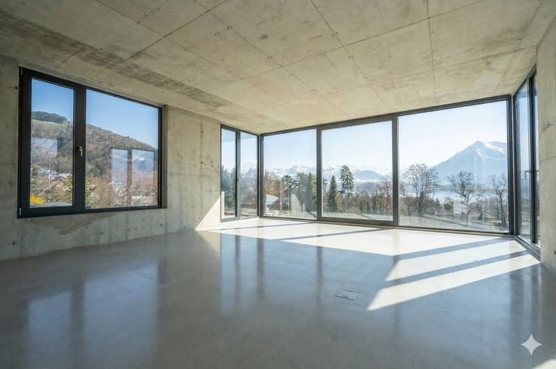 Villa de 6,5 pièces avec vue panoramique et piscine à Hünibach (11)