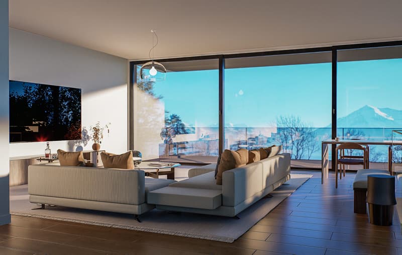Villa de 6,5 pièces avec vue panoramique et piscine à Hünibach (7)