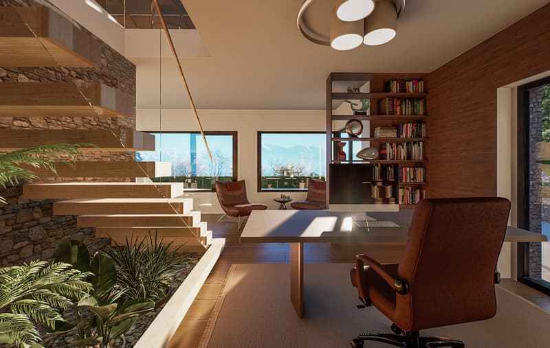 Villa de 6,5 pièces avec vue panoramique et piscine à Hünibach (12)