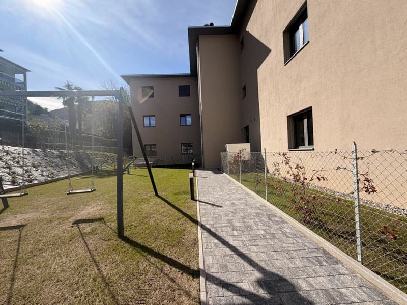 PREGASSONA · RENT TO BUY 3½ LOCALI CON TERRAZZA COPERTA E GIARDINO (14)