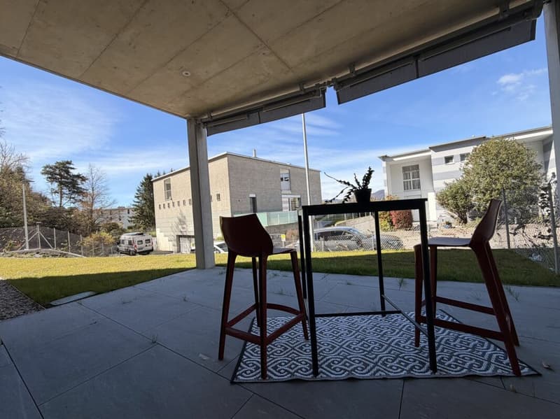 PREGASSONA · RENT TO BUY 3½ LOCALI CON TERRAZZA COPERTA E GIARDINO (6)