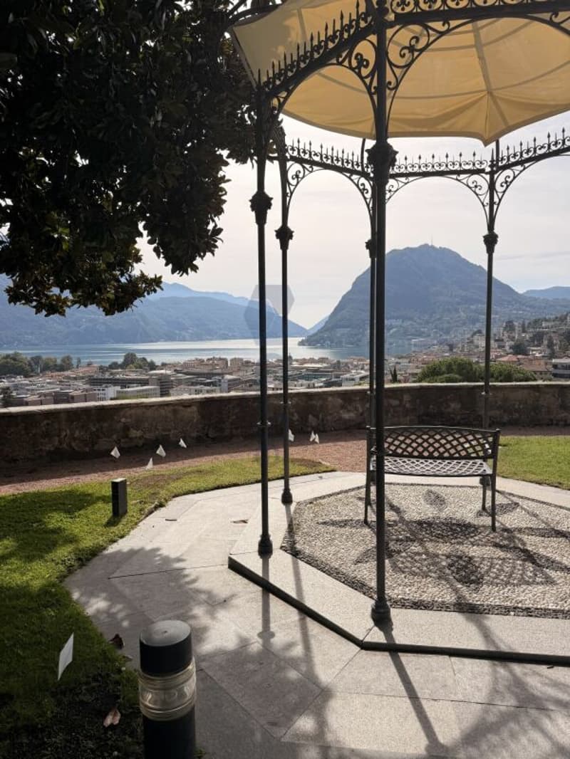 LUGANO VILLA SASSA - VETRINA COMMERCIALE CON POSTI AUTO (11)