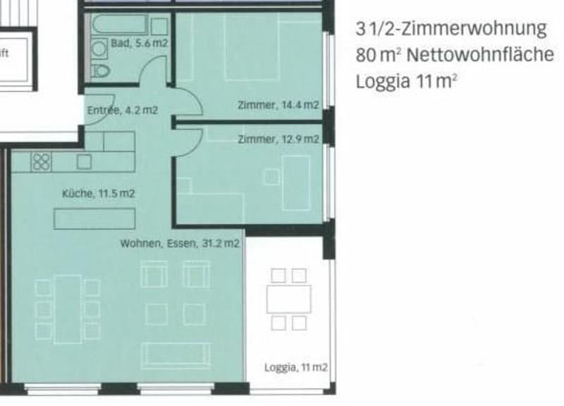 Loggia-Wohnung am Lyssbach! (6)