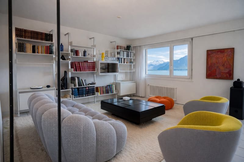Magnifique appartement de 3,5 pièces , vue panoramique Lac Léman à Clarens . Garage inclus (2)