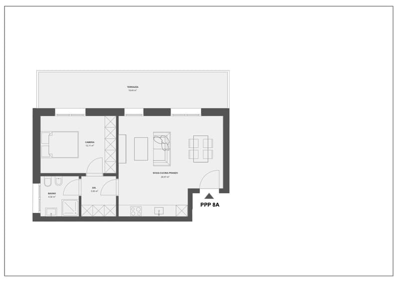 Caslano 2.5 loc. Moderno con Grande Terrazza | Pigione CHF 1'430 (10)
