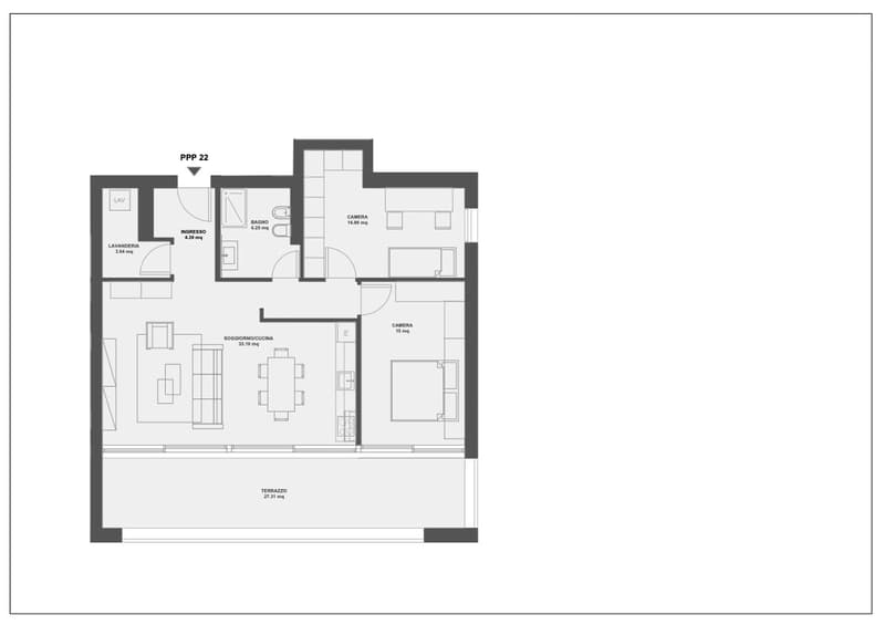 Monteggio | 3.5 a Reddito già affittato | Moderno e Luminoso (9)