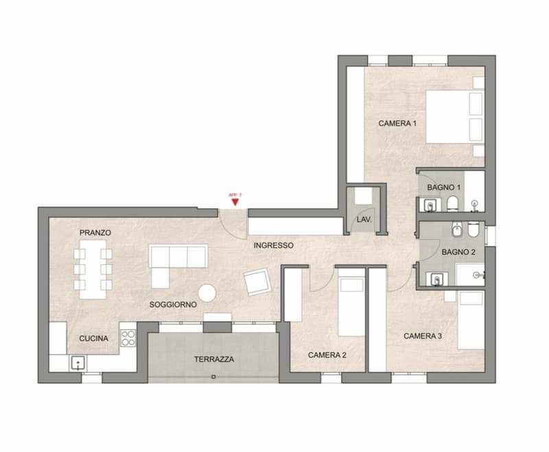 CADRO 4.5 | Mansardato | Nuovo | Pigione 2'200 | Spese 300 (7)
