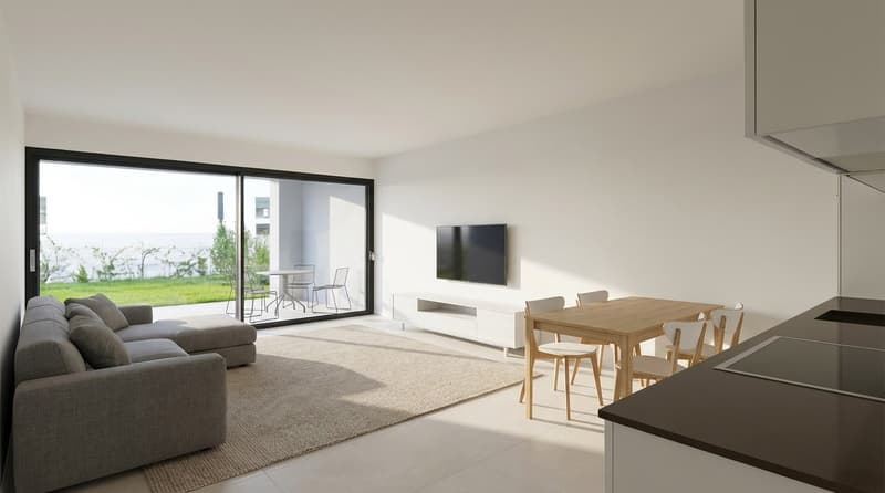 Monteggio | 2.5 a Reddito già affittato | moderno con giardino privato (1)