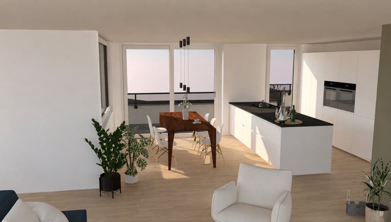 3.5 Zimmer Attika-Wohnung mit 140m2 Terrasse (13)
