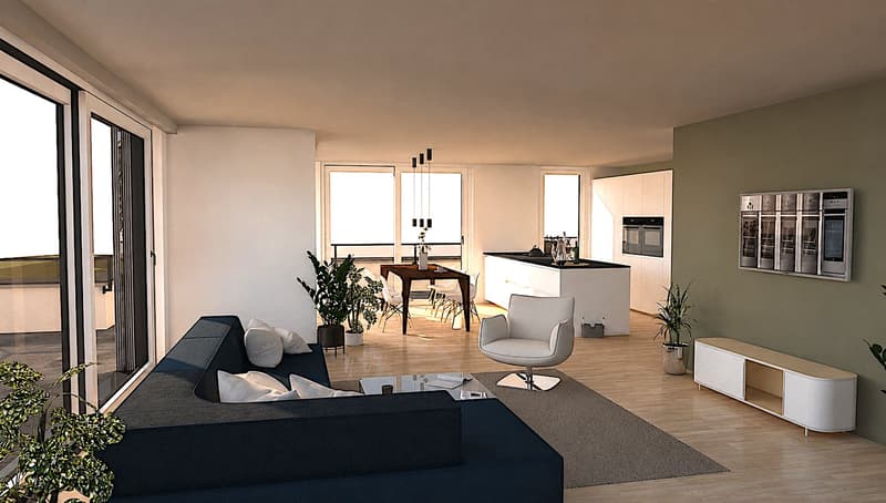 3.5 Zimmer Attika-Wohnung mit 140m2 Terrasse (11)