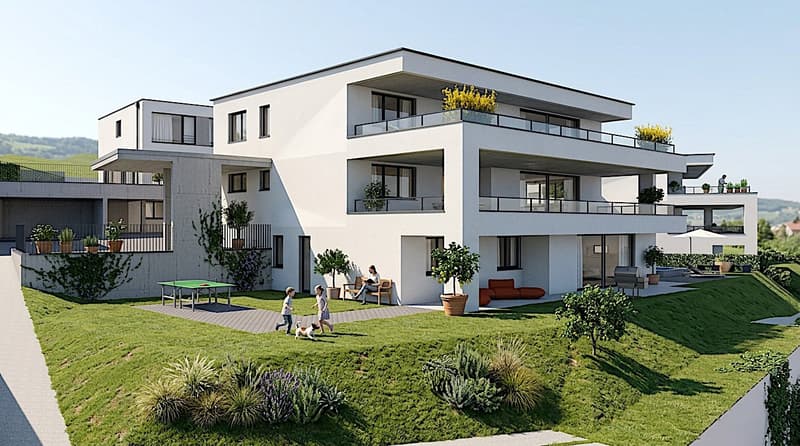 4.5-Zimmer-Neubauwohnungen mit Balkon oder Sitzplatz in Niederdorf (1)