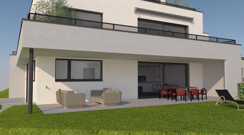 3.5 Zimmer EG-Wohnung mit 112m2 Landanteil/ 35m2 deckter Sitzplatz (2)