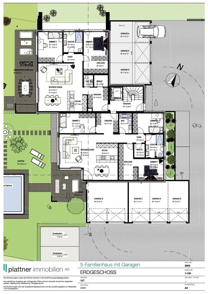3.5 Zimmer EG-Wohnung mit 112m2 Landanteil/ 35m2 deckter Sitzplatz (6)